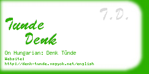 tunde denk business card
