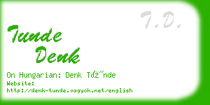 tunde denk business card